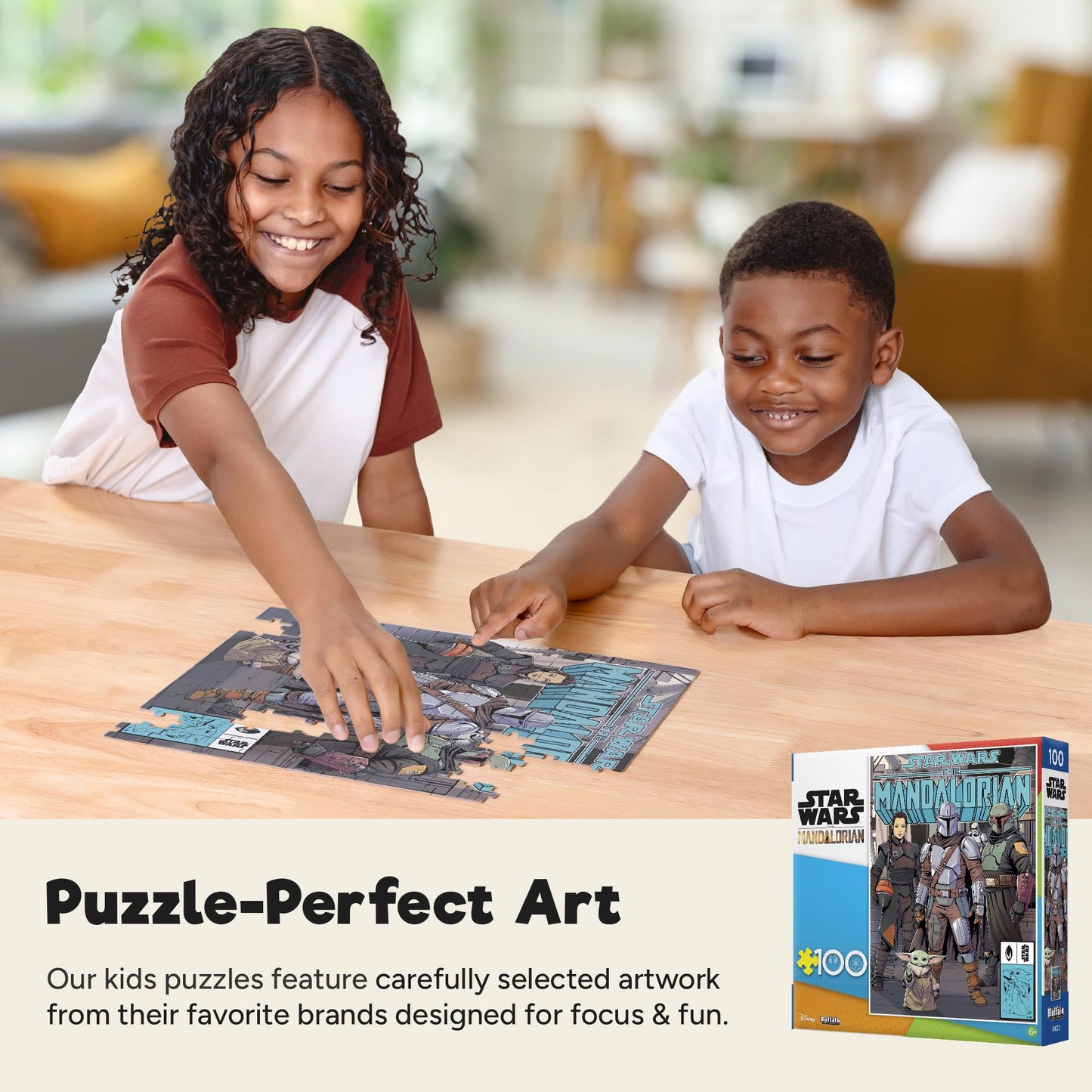 Buffalo Games - Star Wars - Rebel Heroes - 100 Piece Jigsaw Puzzle for Families -Challenging Puzzle Perfect for Game Nights - Finished Size is 15.00 x