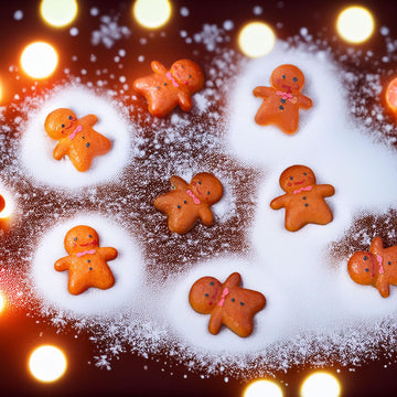 20 PCS Miniature Gingerbread Man Figures, Christmas Resin Cabochons for Holiday Crafts, Tiny Fake Cookies for Dollhouse Bakery & Festive Diorama Decor