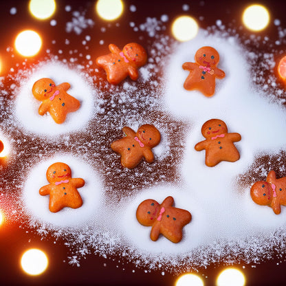 20 PCS Miniature Gingerbread Man Figures, Christmas Resin Cabochons for Holiday Crafts, Tiny Fake Cookies for Dollhouse Bakery & Festive Diorama Decor