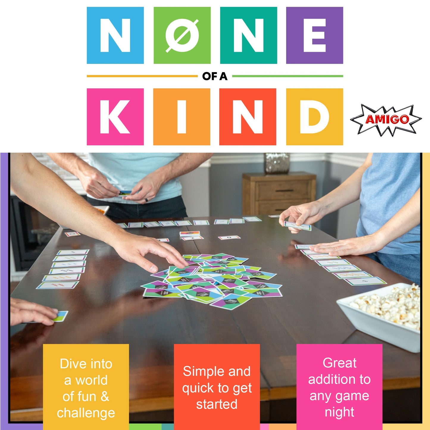 Amigo Games None of a Kind Brainteaser Card Game - A New Kind of Matching Game That is Fun for The Whole Family - for Kids & Adults Ages 7 & Older