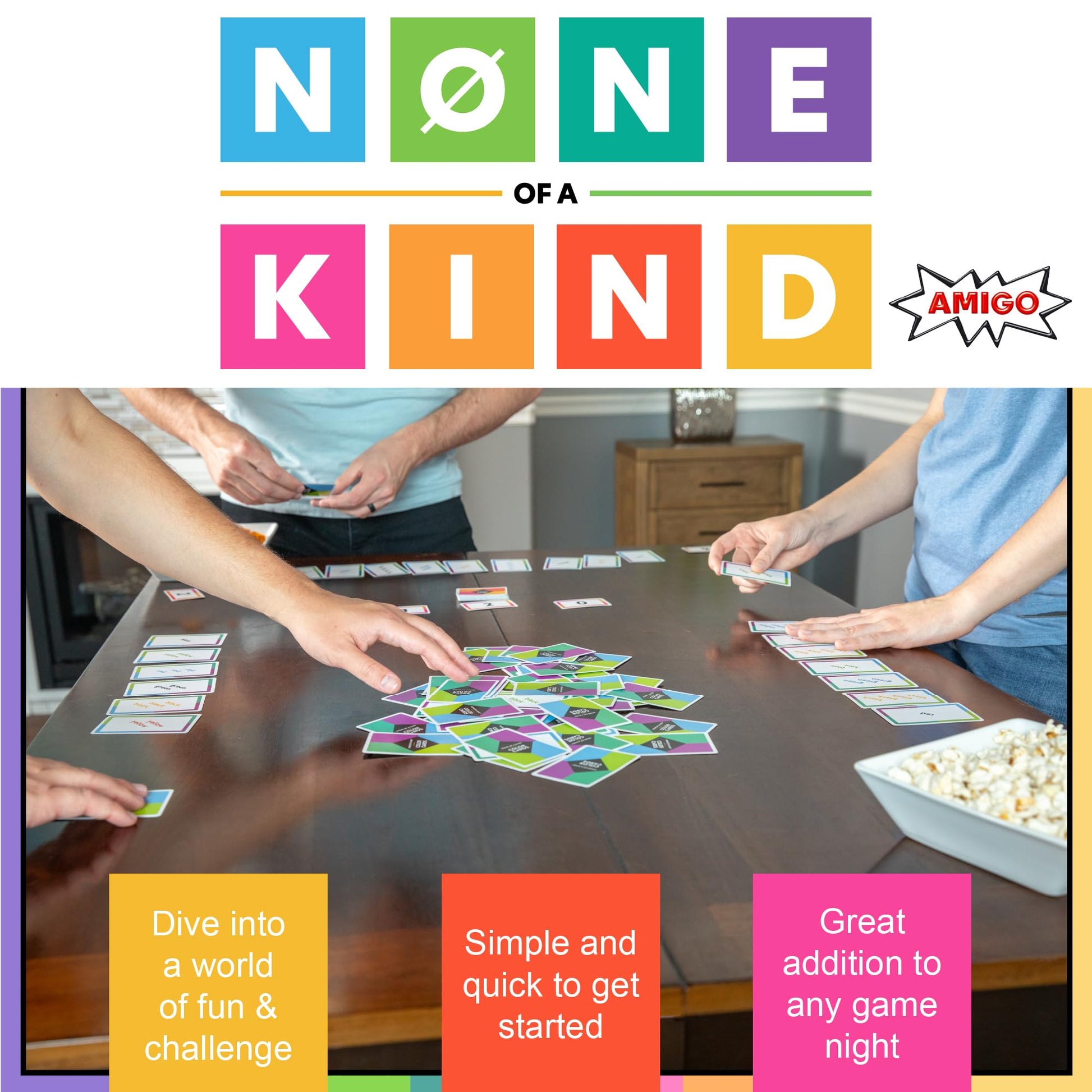 Amigo Games None of a Kind Brainteaser Card Game - A New Kind of Matching Game That is Fun for The Whole Family - for Kids & Adults Ages 7 & Older