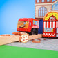 Pete-Za Motorized Train for Wooden Track - Pizza Themed Battery Operated Locomotive - Includes Magnetic Pizza Pieces - Electric Powered Engine
