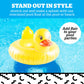 BigMouth Inc. Giant Duck Pool Float, Over 4' Wide, Inflatable Floatie Tube, Blow Up Swim Ring, Outdoor Summer Pool Party Water Toy