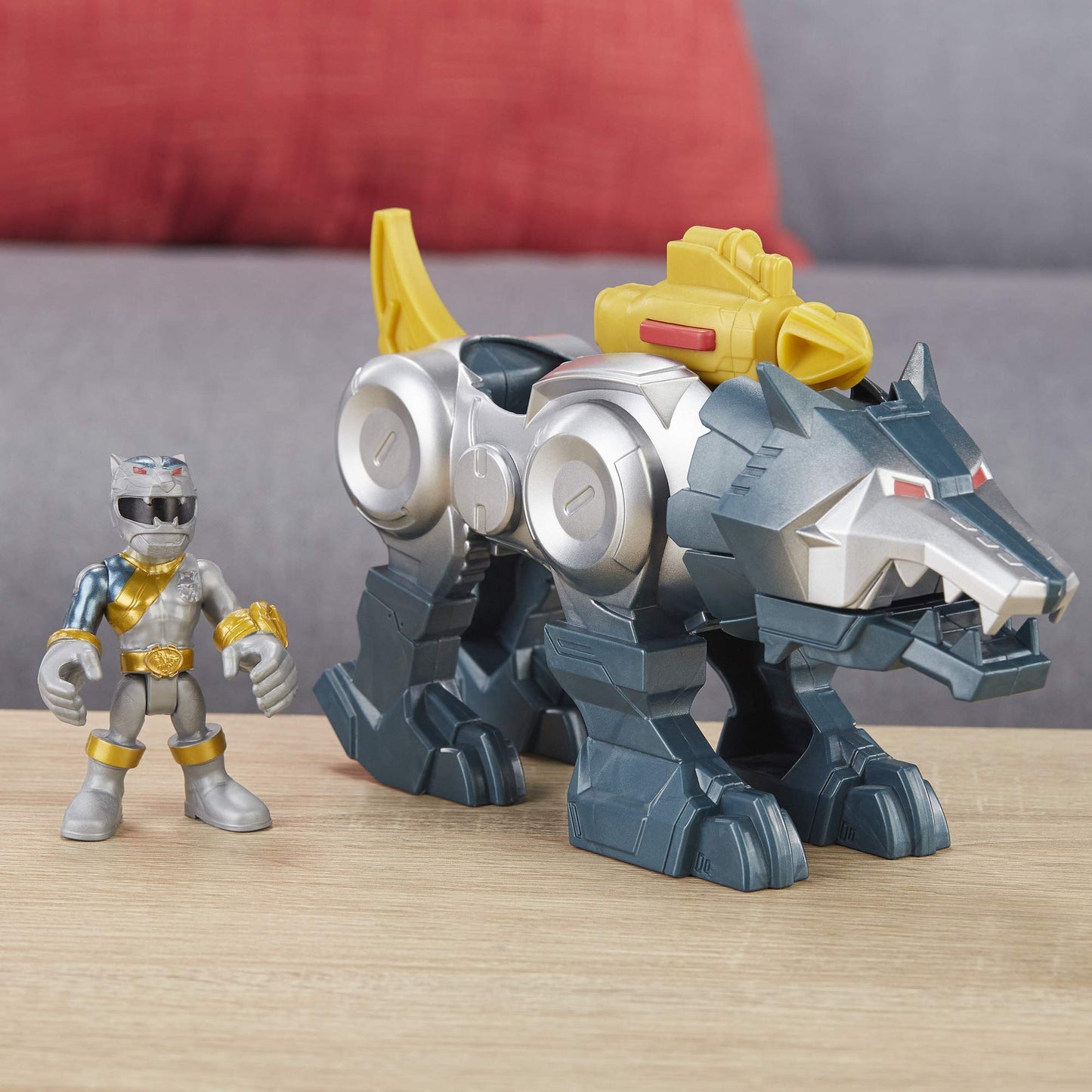 PlaySkool Heroes Power Rangers Silver Ranger & Wolf Zord 2 Pack