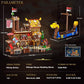 Viking Pirate Ship House Building Block for Boys age 12-14, Friend Medieval Viking Village Building Set with Dragon Head Ship, Architecture Building