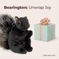 Bearington Acorn Black Plush Squirrel Stuffed Animal - 7" Realistic Soft Squirrel Toy for Kids - Cuddly, Adorable Woodland Creature Gift for Stuffed