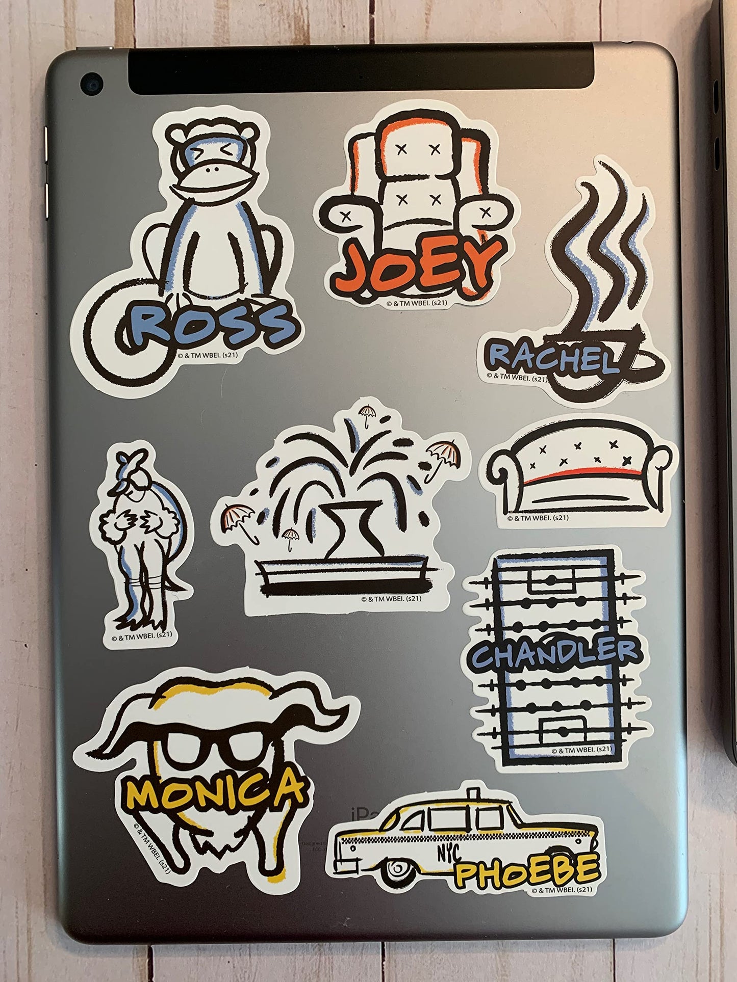 Conquest Journals Friends Sticker Bundle, 100 Unique Stickers, Officially Licensed, Waterproof, UV and Scratch Resistant