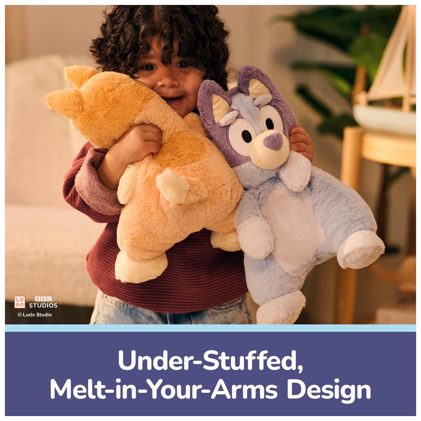 GUND Bluey Official Oh So Snuggly Bluey 12.5-Inch Plush Toy, Ages 0+