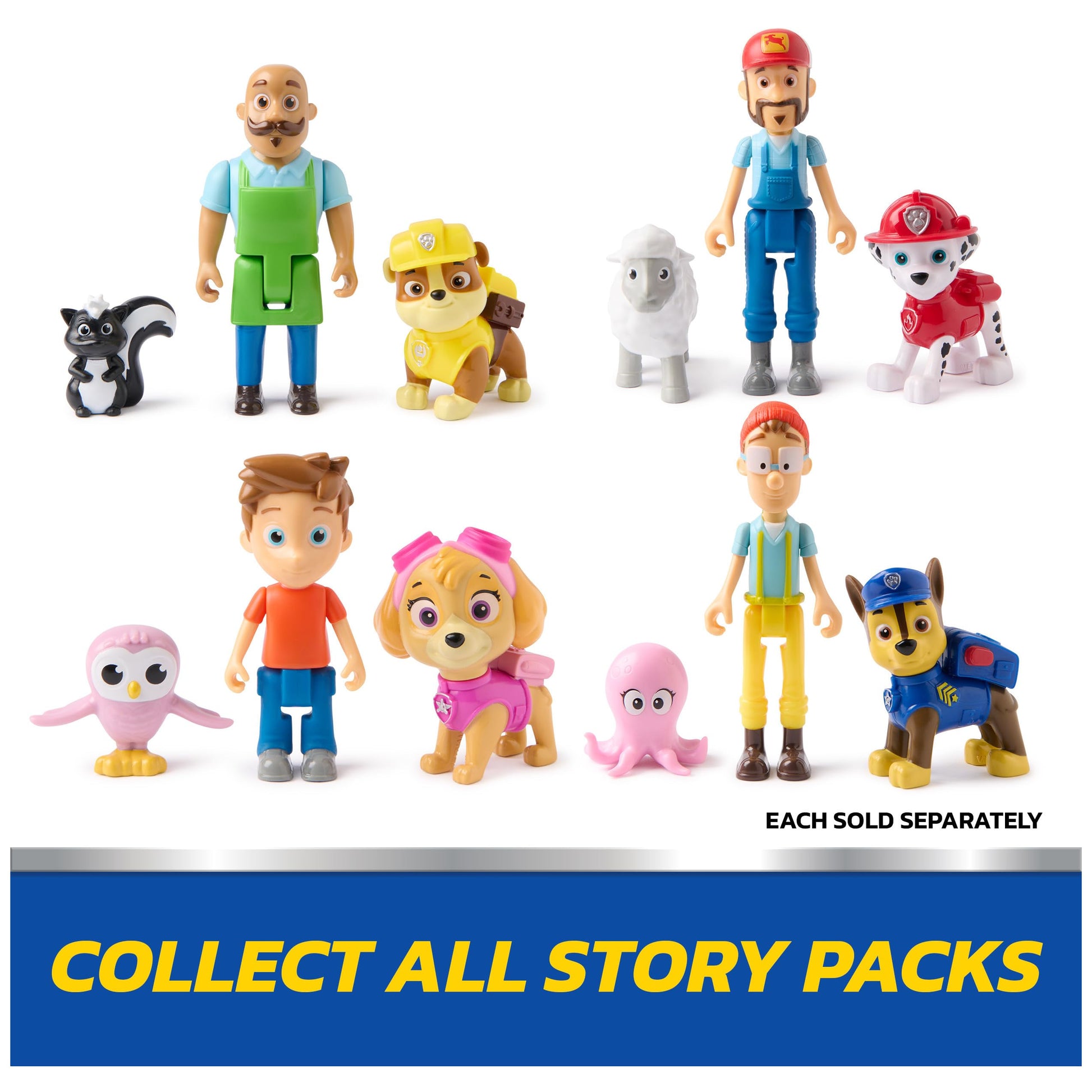 Paw Patrol Skye & Alex Porter Figure Pack with Lil Hootie Toy Figure, Kids Toys for Boys & Girls Ages 3 and Up