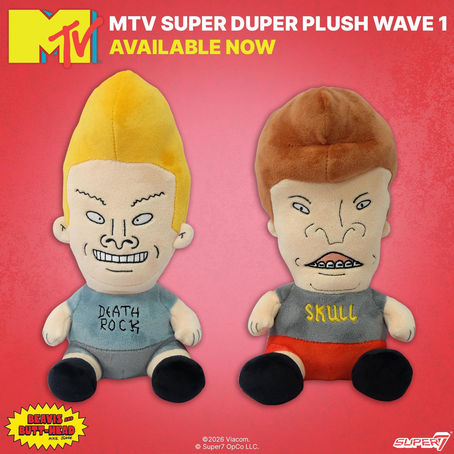 Super7 Super Duper Plush Beavis - 8" MTV Beavis and Butt-Head Plush Toy - Classic TV Show Collectibles and Retro Toys