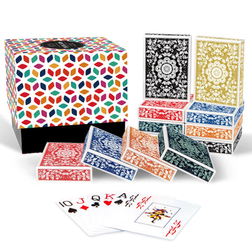 Metsyth Playing Cards 12 Pack,Decks of Cards,Jumbo Large Print Playing Cards for Adults Seniors,Colorful Poker Cards Bulk with Gift Box for Activities
