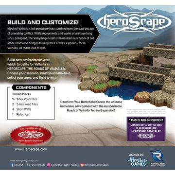 Renegade Game Studios Heroscape Roads of Valhalla Terrain Expansion Add-on for Board Game
