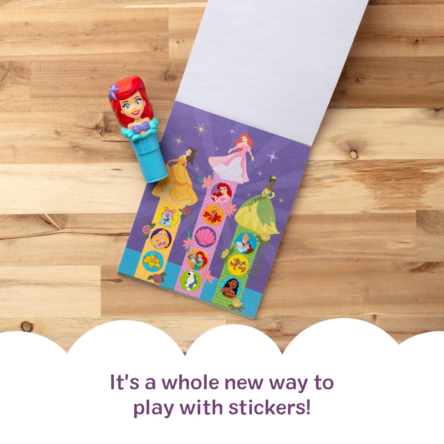 Melissa & Doug Sticker Wow!™ 24-Page Activity Pad and Sticker Stamper, 300 Stickers, Arts and Crafts Fidget Toy Collectible Character - Disney