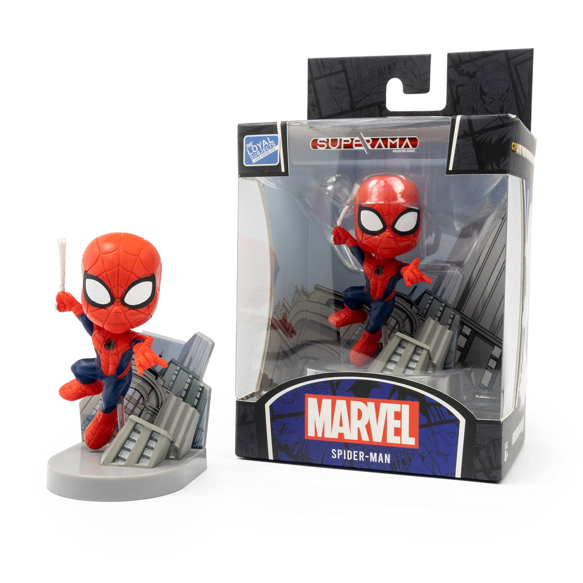 The Loyal Subjects Marvel Superama Spider-Man with Scenic Diorama & Base