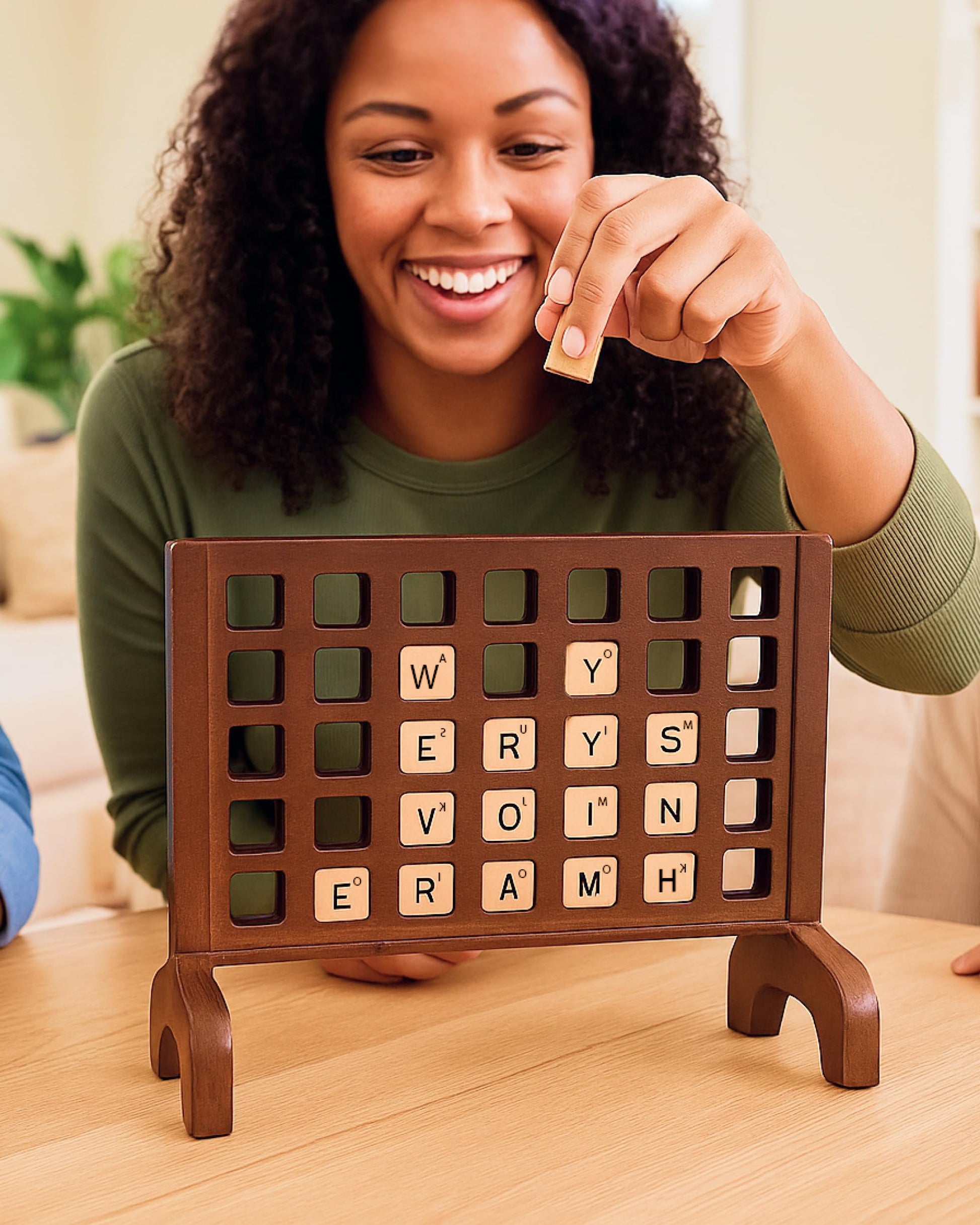 Letter Drop! 2-Player Tile Strategy Board Game, Ages 13+. Build Letter Combinations Horizontally, Vertically, or Diagonally - Includes Game Grid