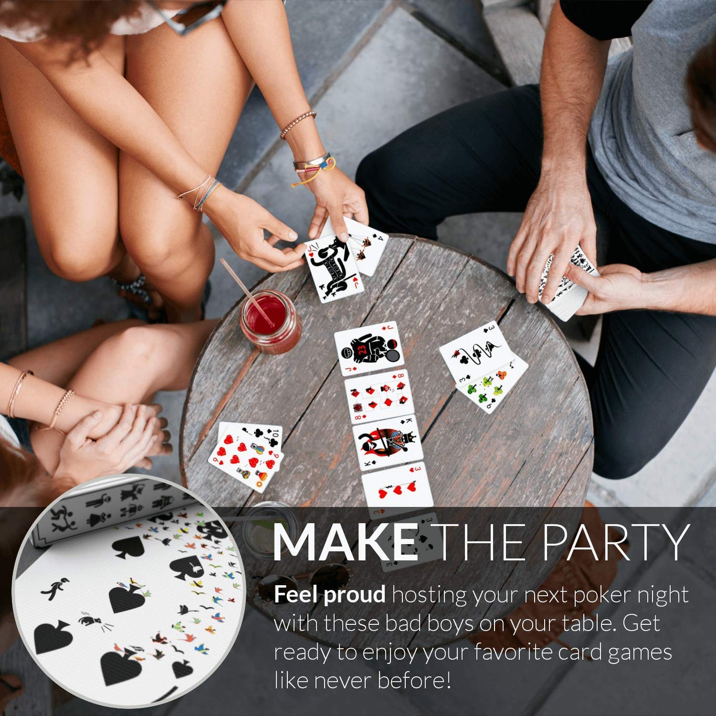 Unique Playing Cards, White Deck of Cards, Cool Pipmen Cards with Free Card Game eBook, Premium Poker Cards, Unique Kids Playing Cards for Children