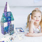 Tytan Toys Disney Frozen Magnetic Tiles Princess Castle - 68-Piece STEAM Building Set with Glitter Tiles & Elsa, Anna, Olaf Stickers - Educational