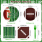 96 Pcs Football Plates and Napkins Forks Sets - Rugby Sports Themed Round Tableware, Disposable Touch Down Paper Plates Napkins Set for Football Game