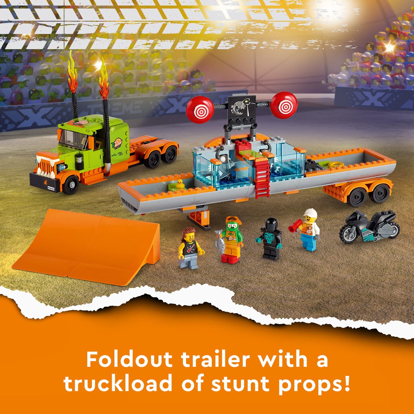 Lego City Stunt Show Truck 60294 Building Kit (420 Pieces)