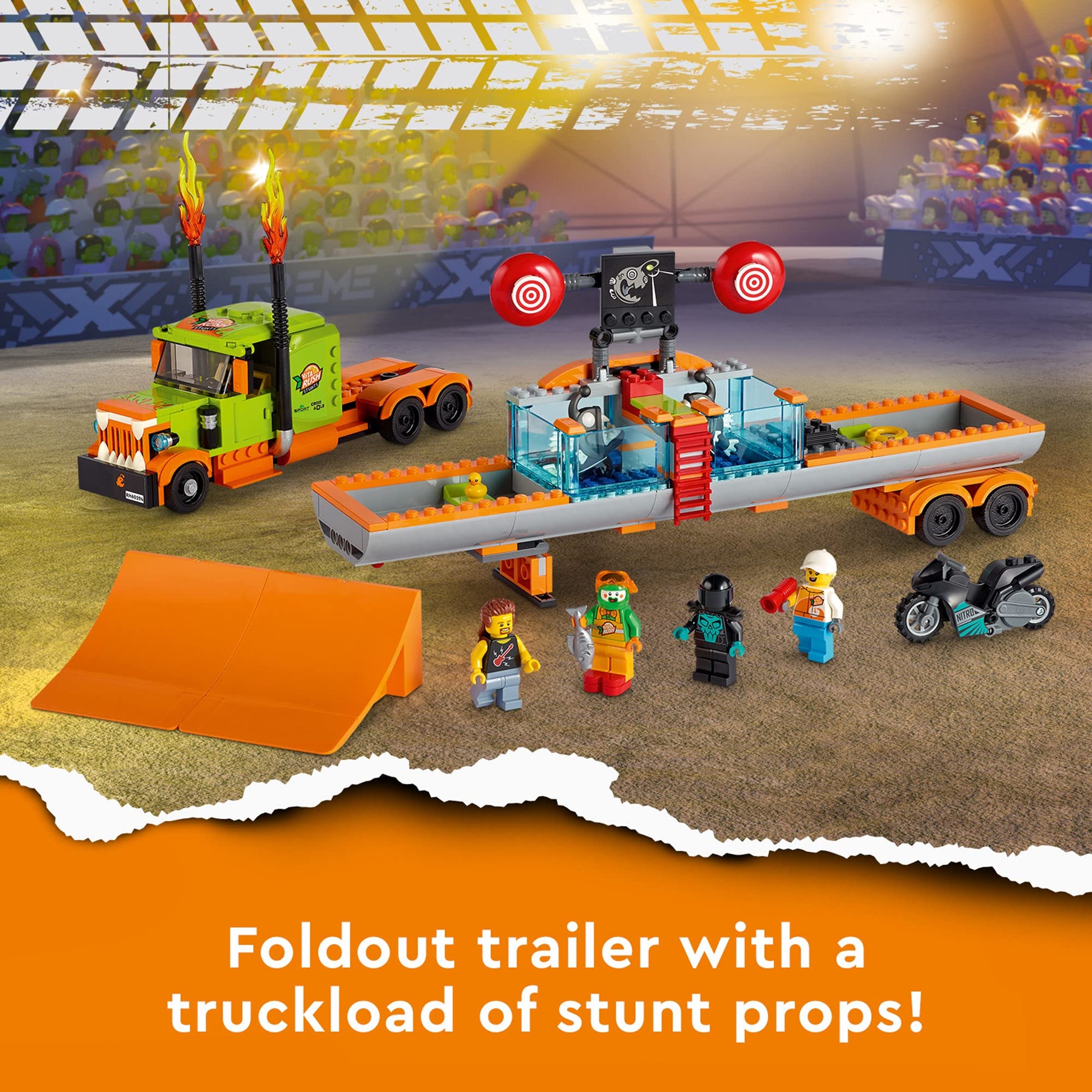 Lego City Stunt Show Truck 60294 Building Kit (420 Pieces)