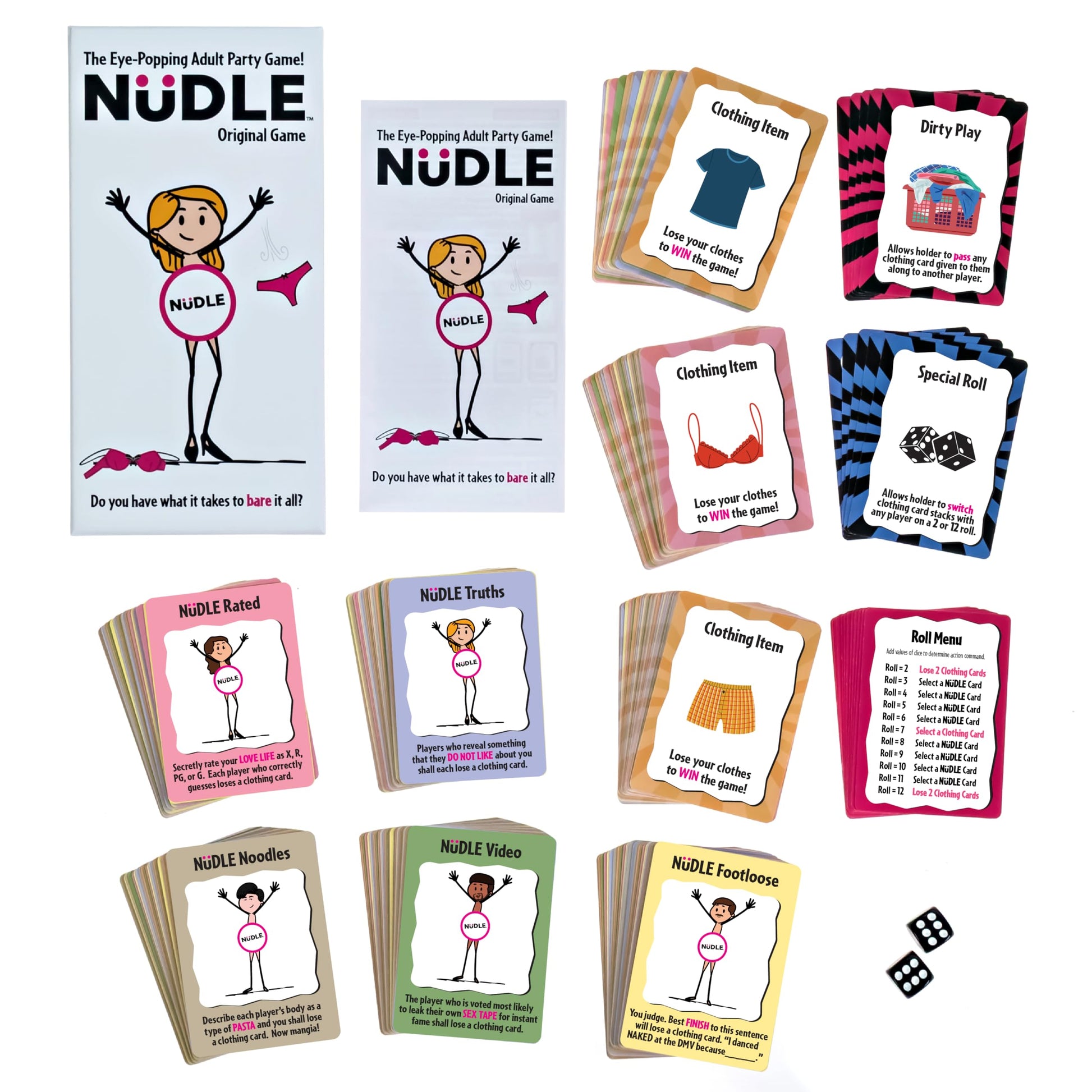 ZigZag Games Nudle - an Eye-Popping Adult Party Card Game for Date Nights, College Bashes, Family Gatherings and Game Nights