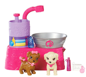 Barbie Suds and Hugs Pups African-American Doll Playset