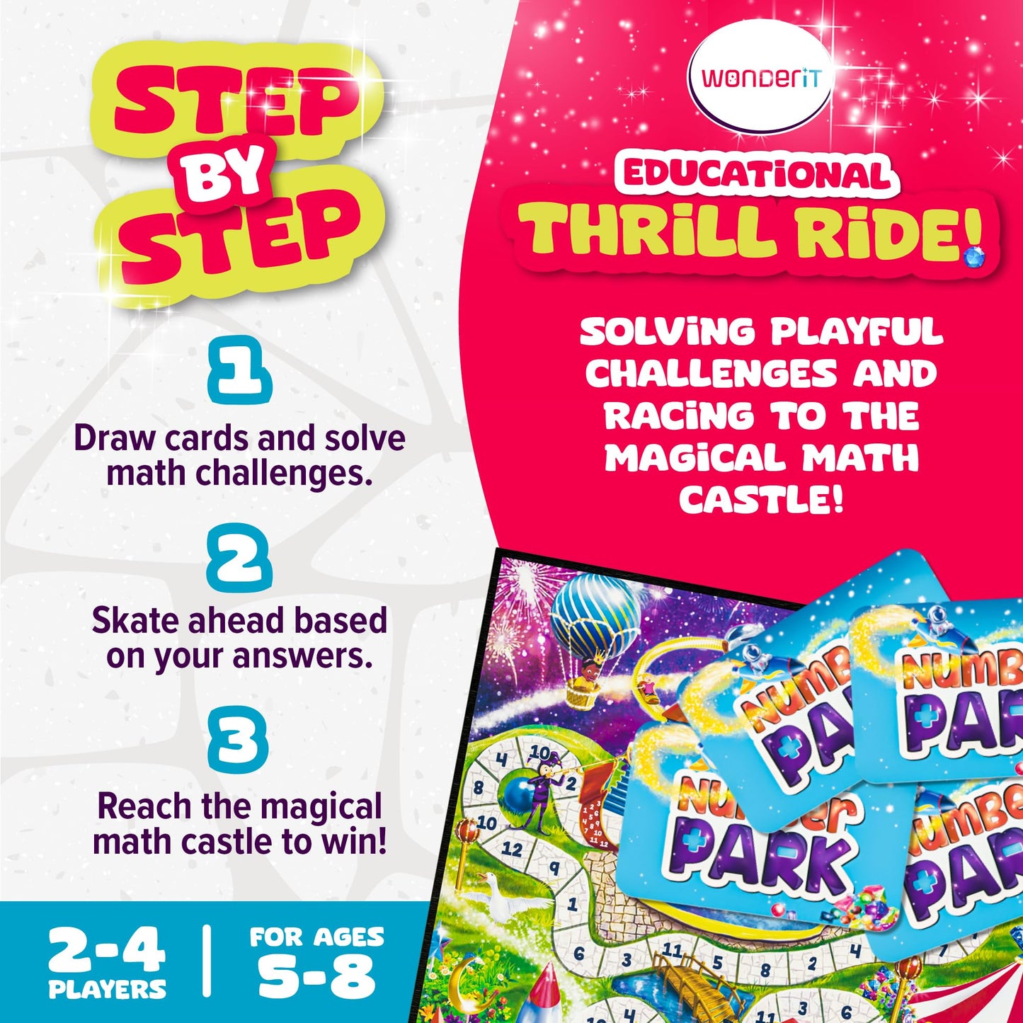 Number Park - Addition & Subtraction Math Board Game for Kids Ages 5-8 - Fun STEM Learning Game for Kindergarten, 1st & 2nd Grade, Homeschool
