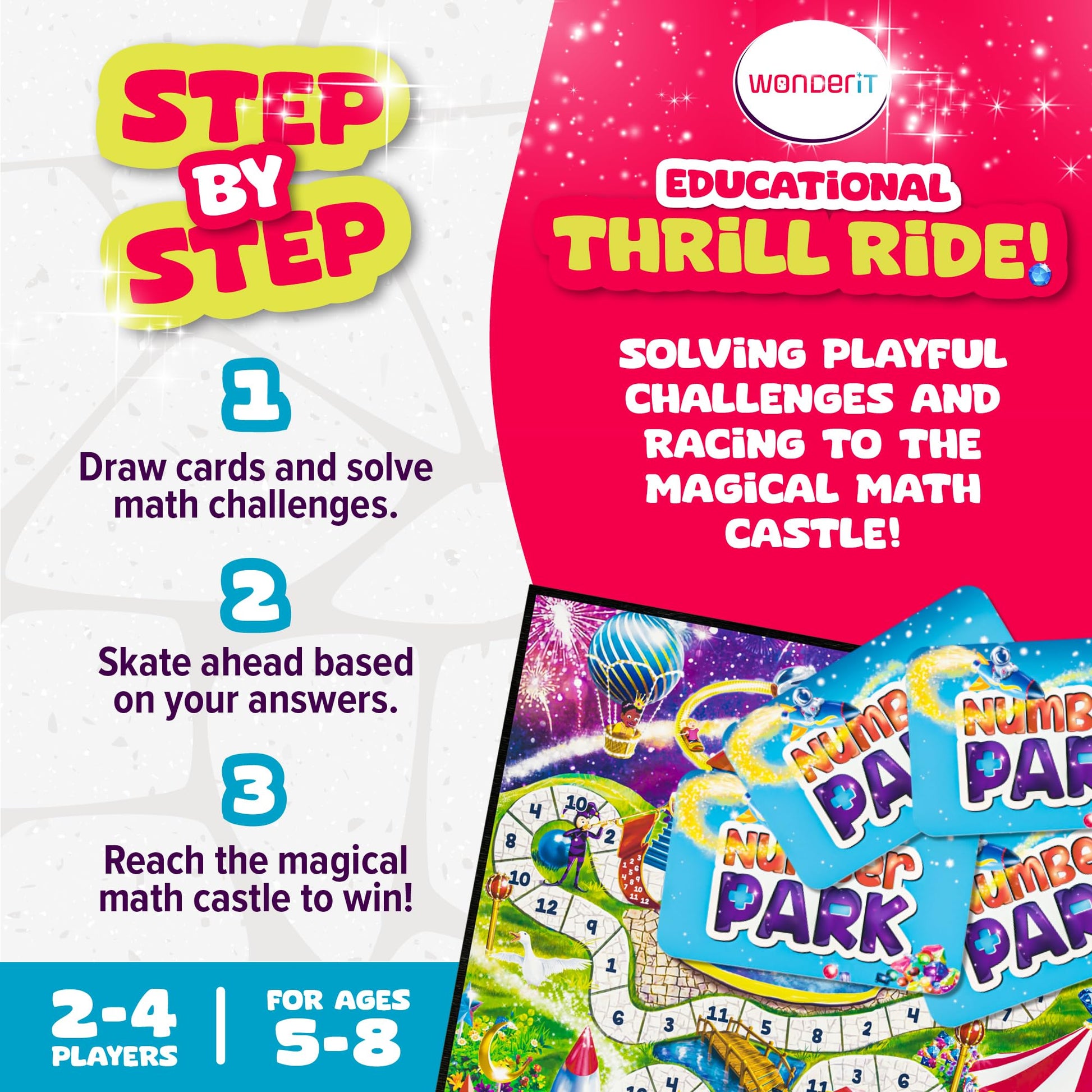 Number Park - Addition & Subtraction Math Board Game for Kids Ages 5-8 - Fun STEM Learning Game for Kindergarten, 1st & 2nd Grade, Homeschool