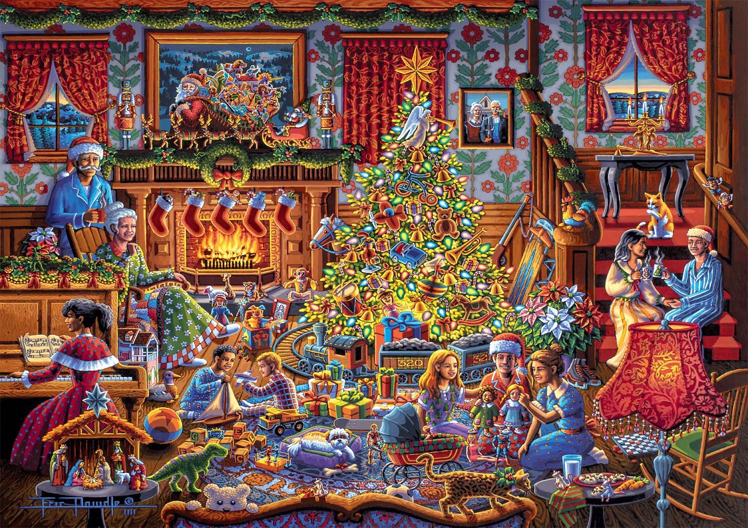 Buffalo Games - Eric Dowdle Christmas Morning - 300 Piece Puzzle for Adults