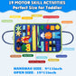 Guolely Busy Board Montessori Toy for 3-6 Year Old Toddlers - Educational Activity Developing Sensory Board for Fine Basic Dress Motor Skills - Travel