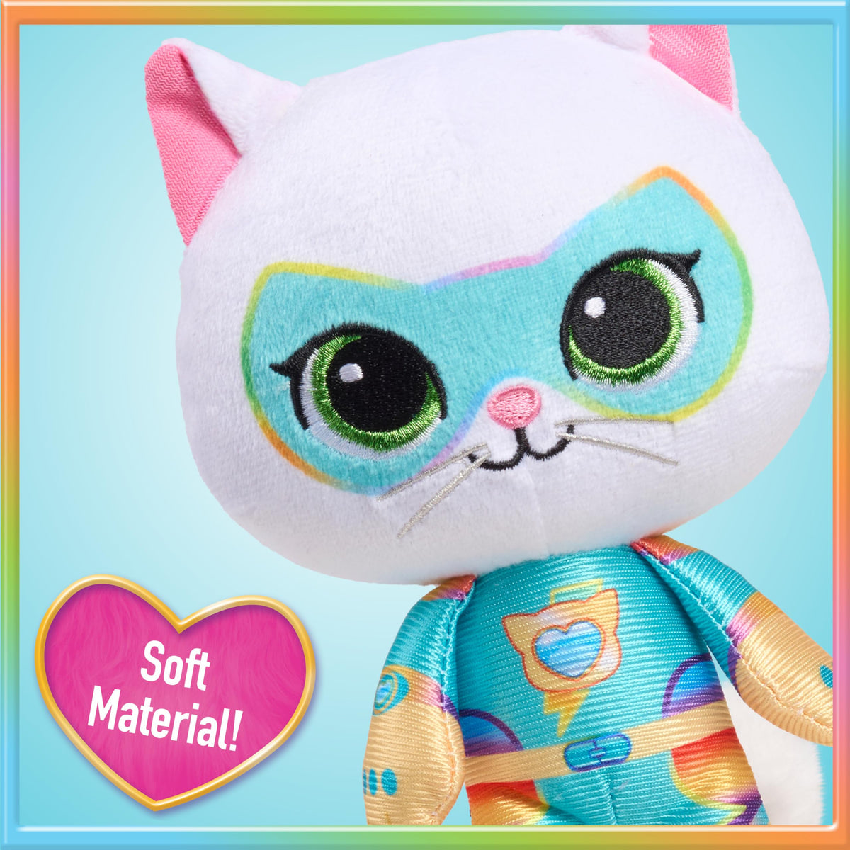 Disney Junior SuperKitties Su-Purr Charged 6.5-inch Small Bitsy Plush Stuffed Animal, Bitsy, Kitten, Kids Toys for Ages 2 Up by Just Play