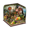 Splashora DIY Miniature Dollhouse Kit, Forest Fairyland with Cherry Blossom Tree, Tiny House Building Kit for Adults DIY Crafts Birthday for Family