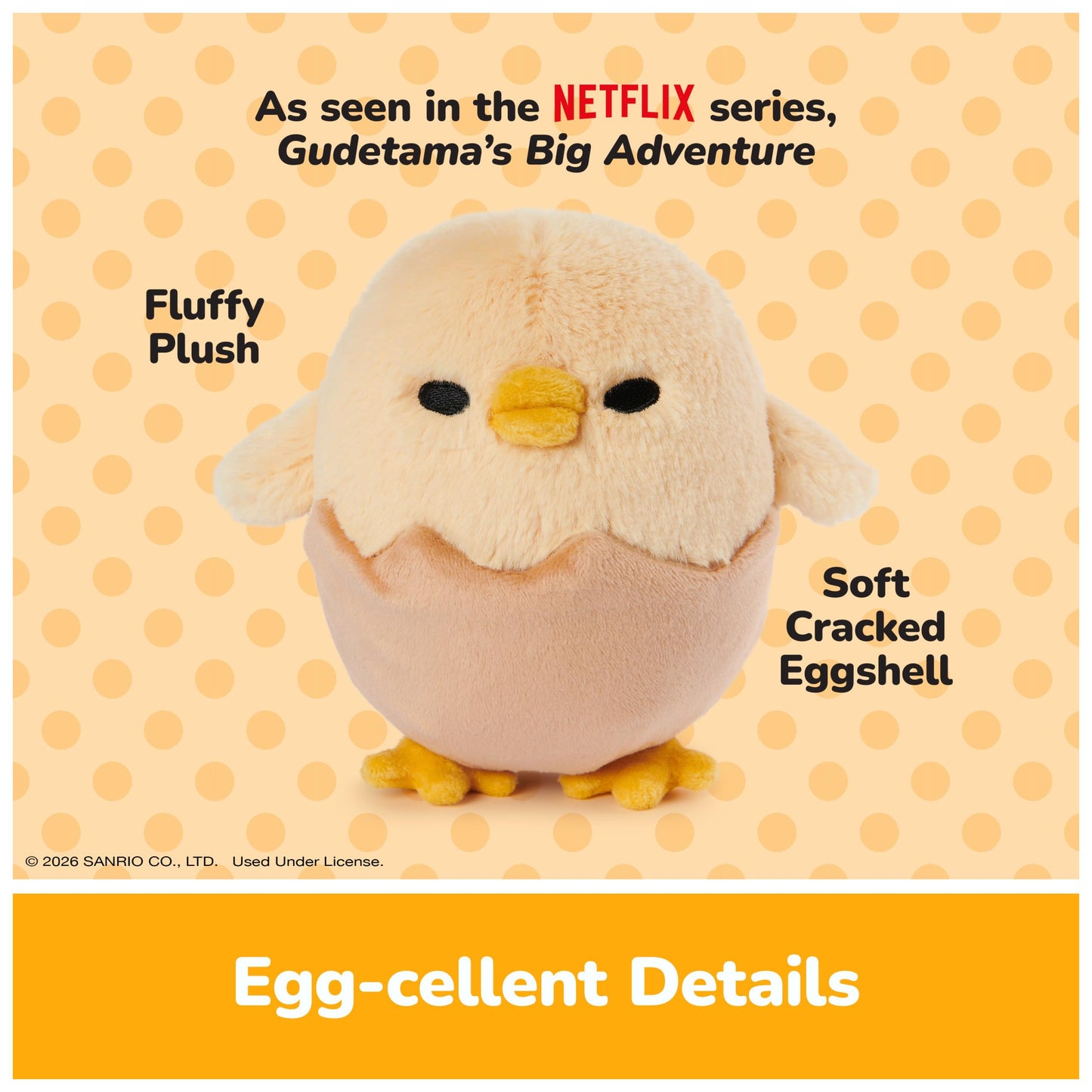 GUND Sanrio Gudetama Shakipiyo 5-Inch Chick Plush Toy for Ages 1+