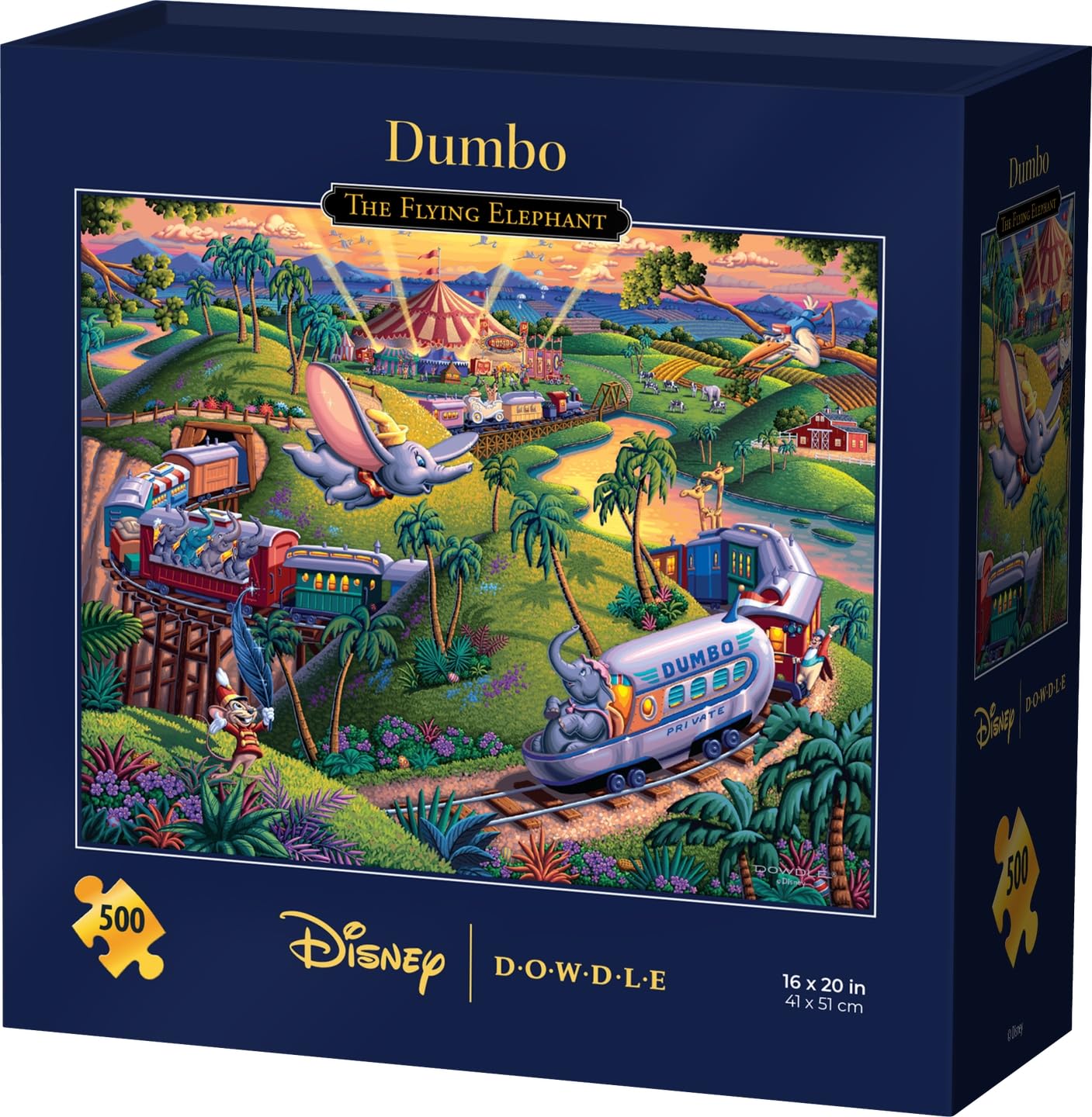 Dumbo The Flying Elephant, Disney Dowdle Puzzle, 500 Piece Jigsaw Puzzle for Adults