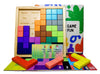Dementia Activities for Seniors, 2 in 1 Cognitive Games for Elderly: Tile Matching Puzzle & Memory Q&A, 15 Wooden Blocks, 26 Templates, Alzheimer's