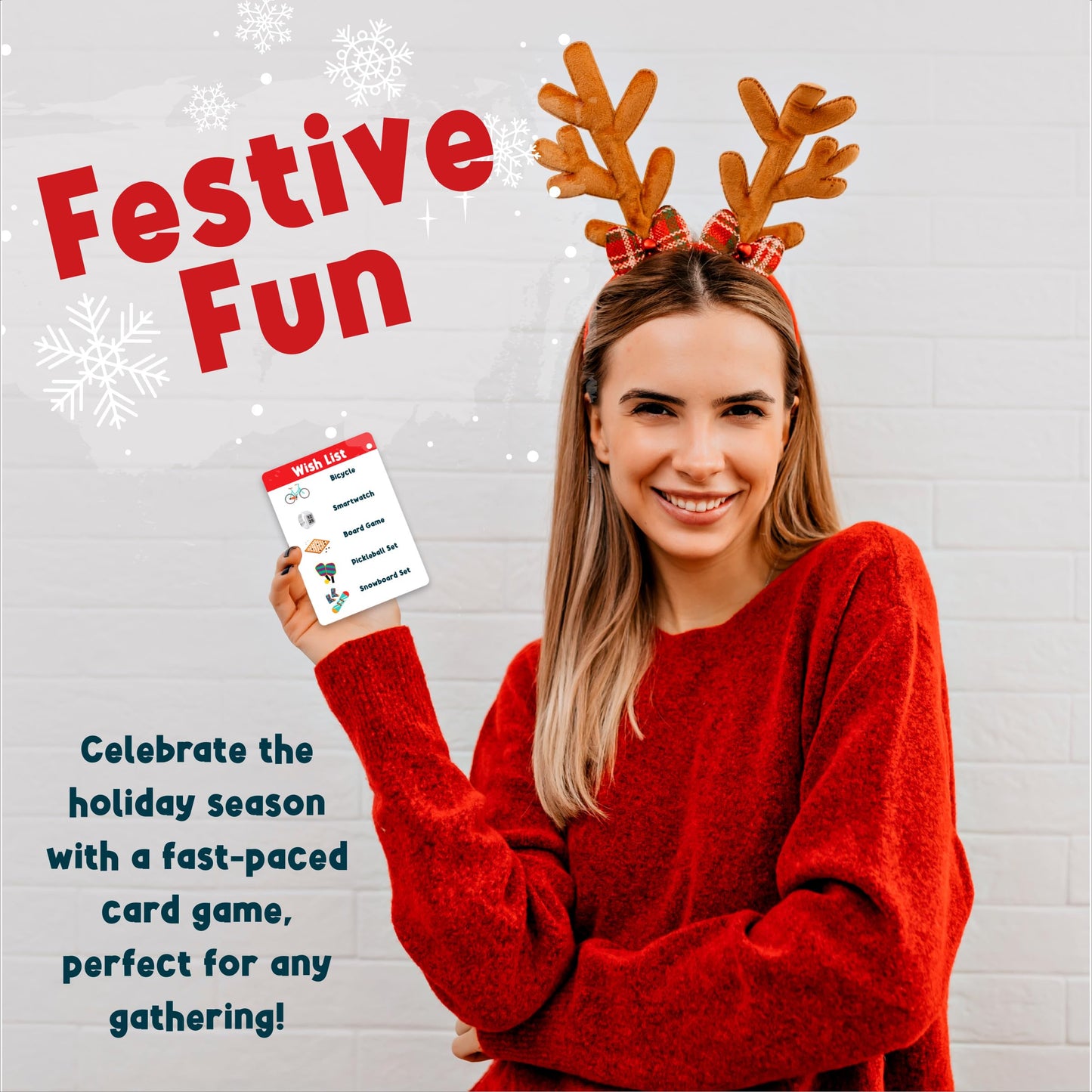 University Games, Reindeer Poop Card Game, Fast-Paced Card Game for Family Fun, Ages 8+, Sneaky Elves & Surprises