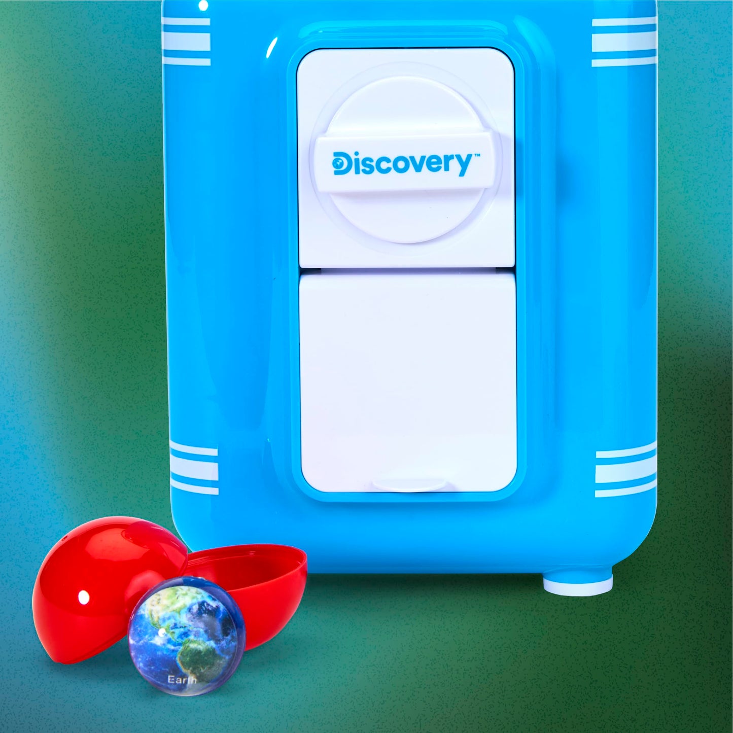 Discovery Toy Vending Machine for Kids| Dispense 12 Surprise Prize Capsules| Refillable Mini Gumball Machine Toy| Planet Bouncy Balls, Dinosaur