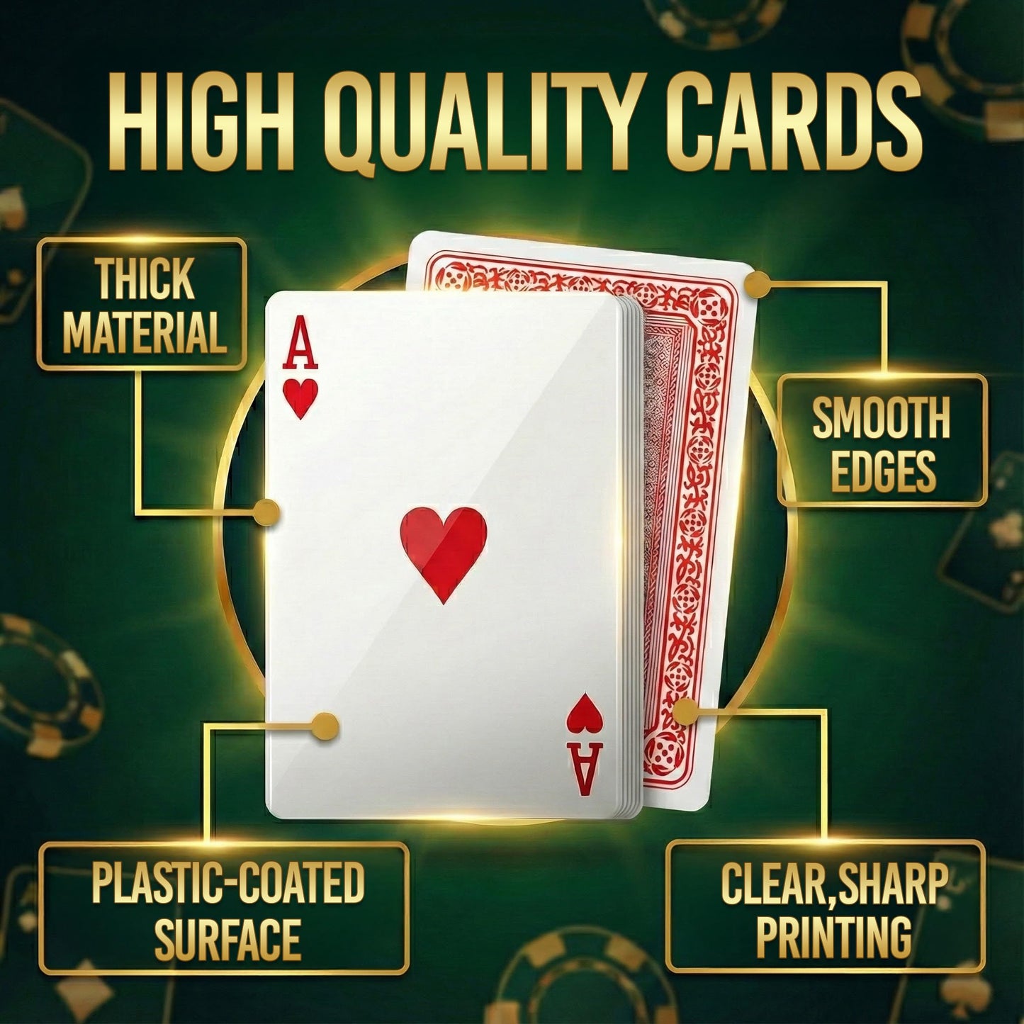 Bedwina Giant Jumbo Playing Cards, Large Print Playing Cards for Seniors, Kids, Adults - Funny Deck of Professional Poker Giant Card Games, Casino