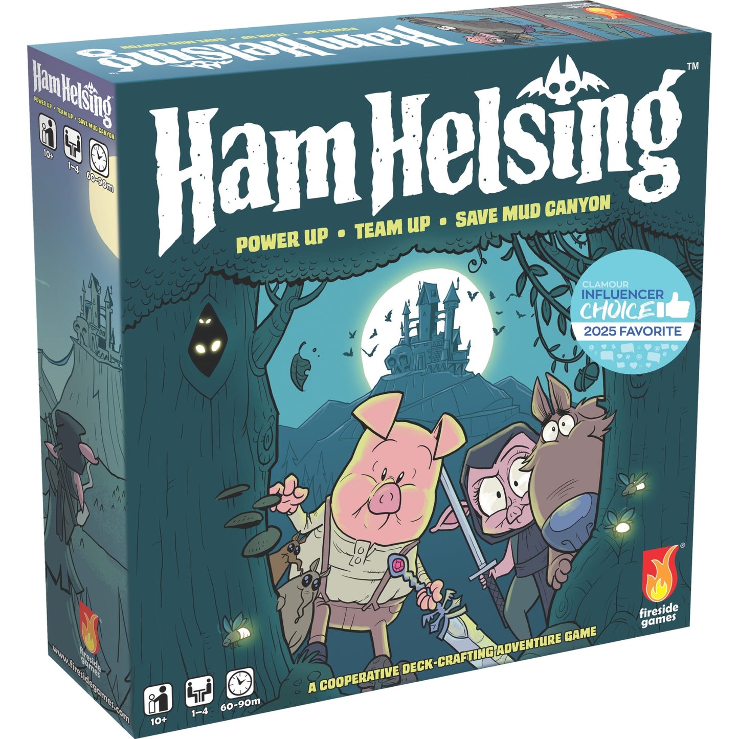 Ham Helsing - Cooperative Monster Adventure Board Game | 1-4 Players, Ages 10+, 60-90 Min | Deck-Crafting with Transparent Cards | Spooky Halloween