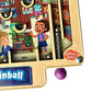 Upbounders® Alma’s Way™ Bodega Wooden Pinball - Pocket-Size Wooden Travel Pinball Toy for Kids 3+ - Neighborhood Shop Pretend Play