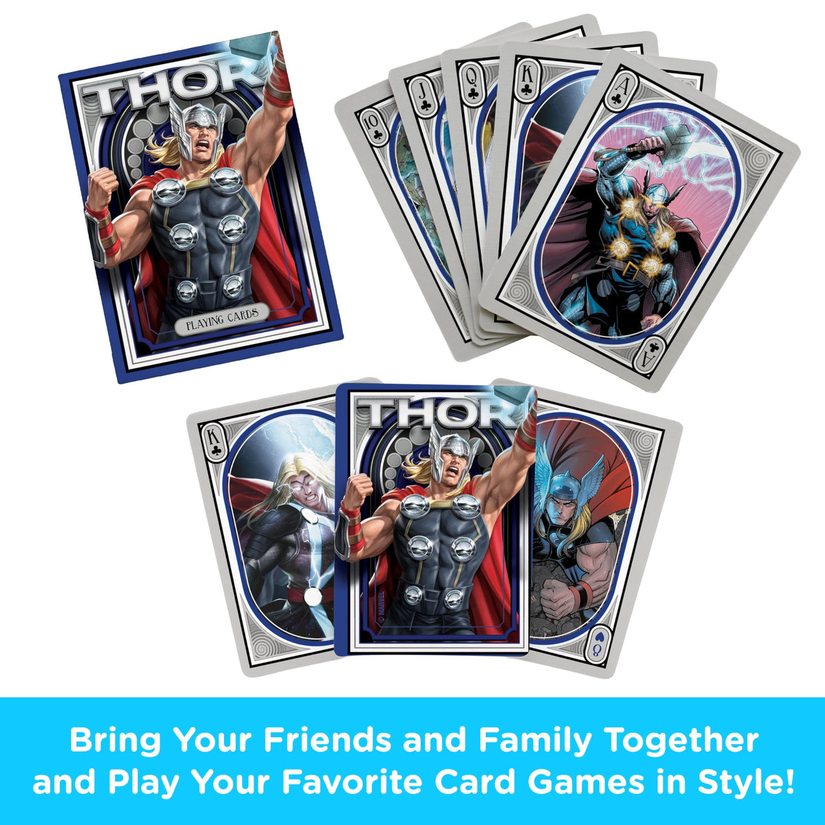 AQUARIUS - Marvel Thor Playing Cards, Blue, Black, Red