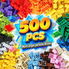 ekuzi Building Bricks Compatible with Lego Classic, 500 Pieces Basic Bulk Building Blocks in Random Color