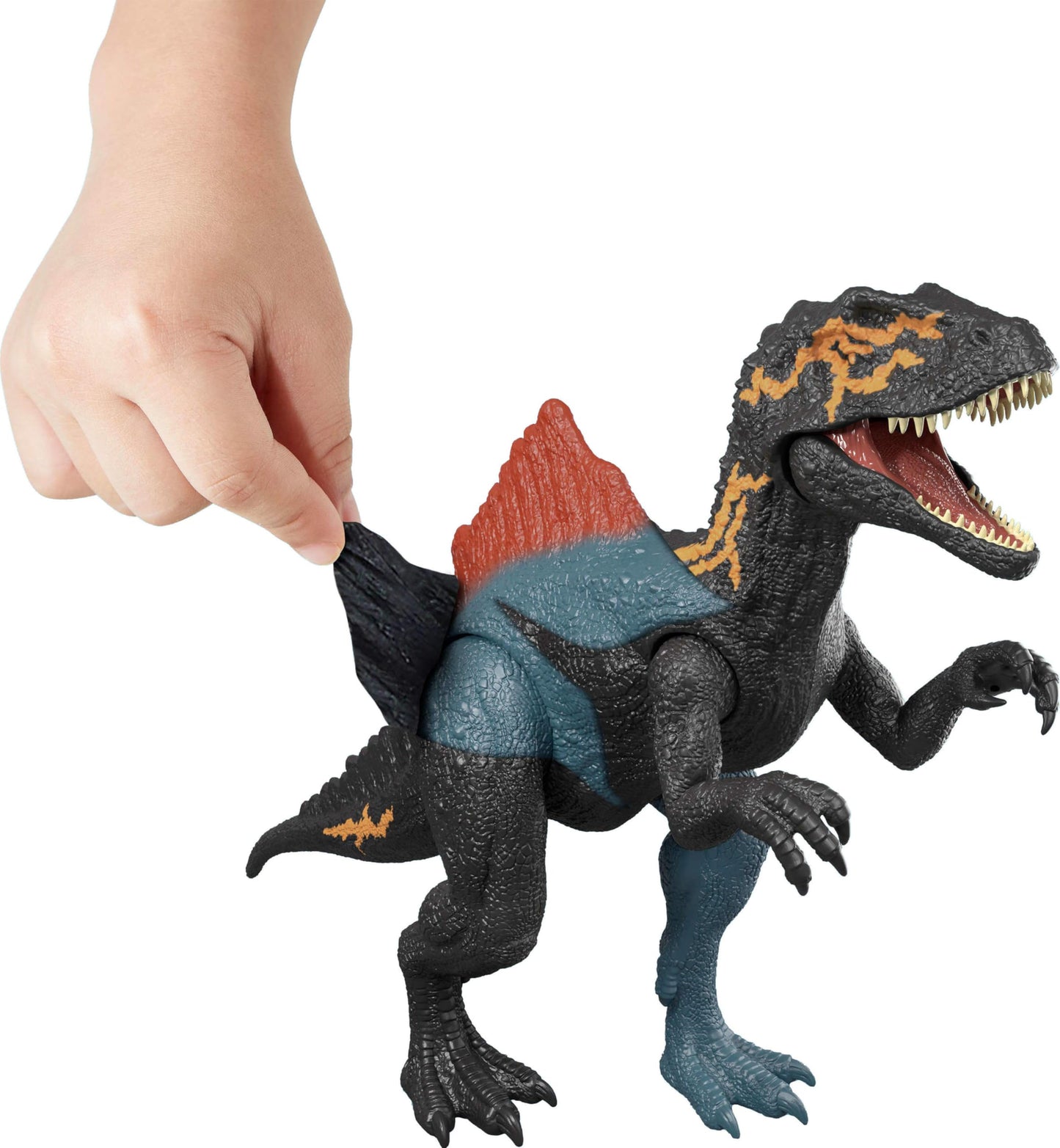 Mattel Jurassic World Dino Reveal Deluxe Concavenator Action Figure Toy, Tear Away Pack & Peel Off Color Change Dinosaur Play