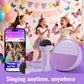 Mini Karaoke Machine for Kids, Portable Bluetooth Speaker with 2 Wireless Microphones, Birthday Gifts Toys for Girls Ages 3, 4, 5, 6, 7, 8, 9, 10+