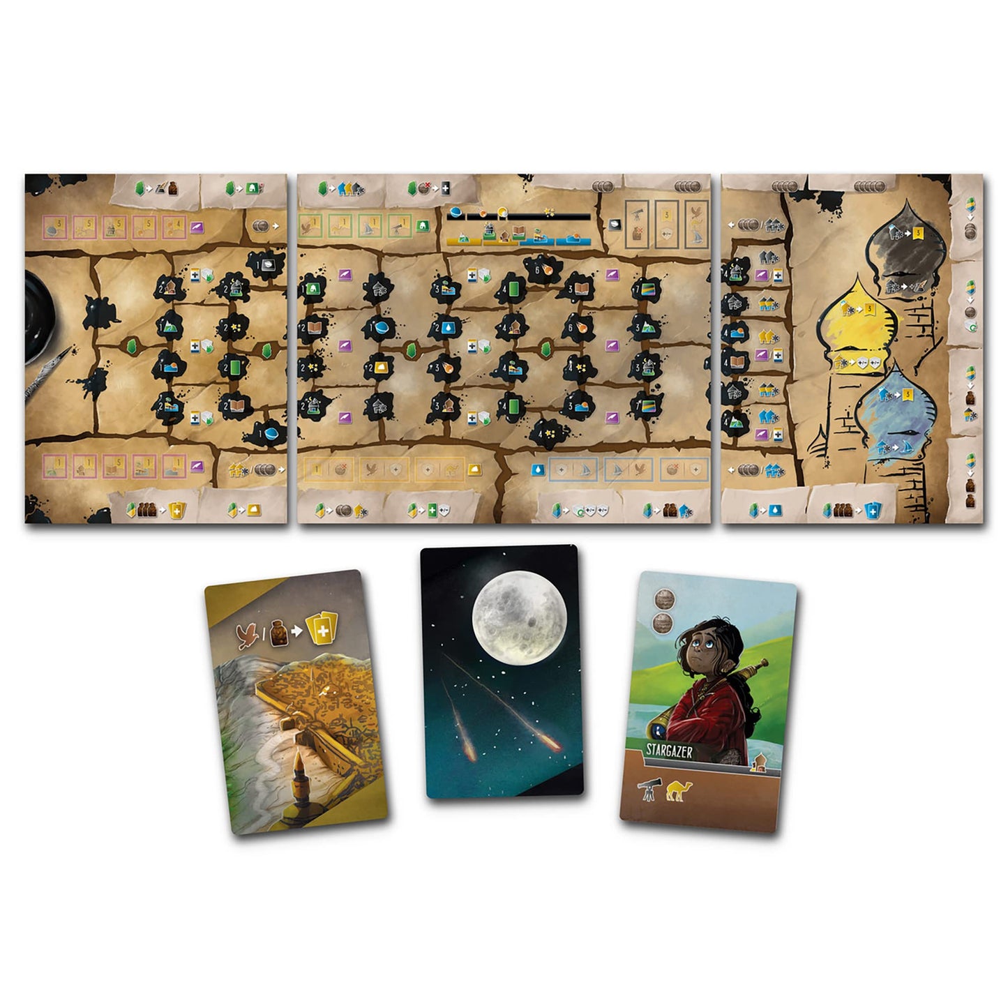 Renegade Game Studios Wayfarers of the South Tigris Dice Placement Strategy Board Game, 1-4 Players, 60-90 Minutes