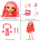 Rainbow High Priscilla- Pink Fashion Doll. Fashionable Outfit & 10+ Colorful Play Accessories. for Kids 4-12 Years Old and Collectors.