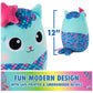 GUND Gabby’s Dollhouse Official Mercat Squishy Plush Toy, Cat Stuffed Animal, Squishy Toys for Ages 1 & Up, Blue, 12”