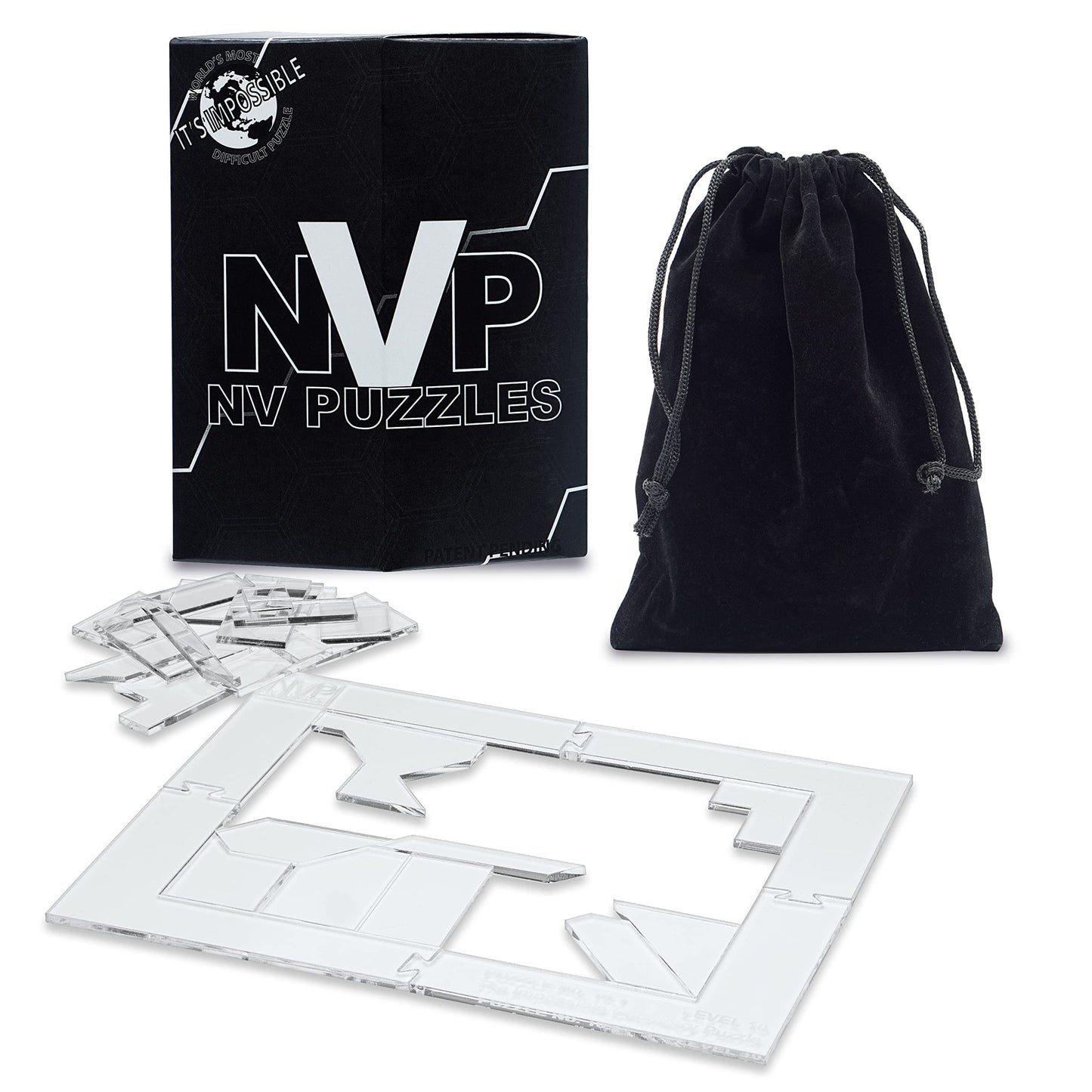 Brain Teaser Puzzles for Adults -by NVP Puzzles- The Most Difficult Clear Puzzle Level 10 You Will Attempt. Great for Hours of Family Fun, Hard