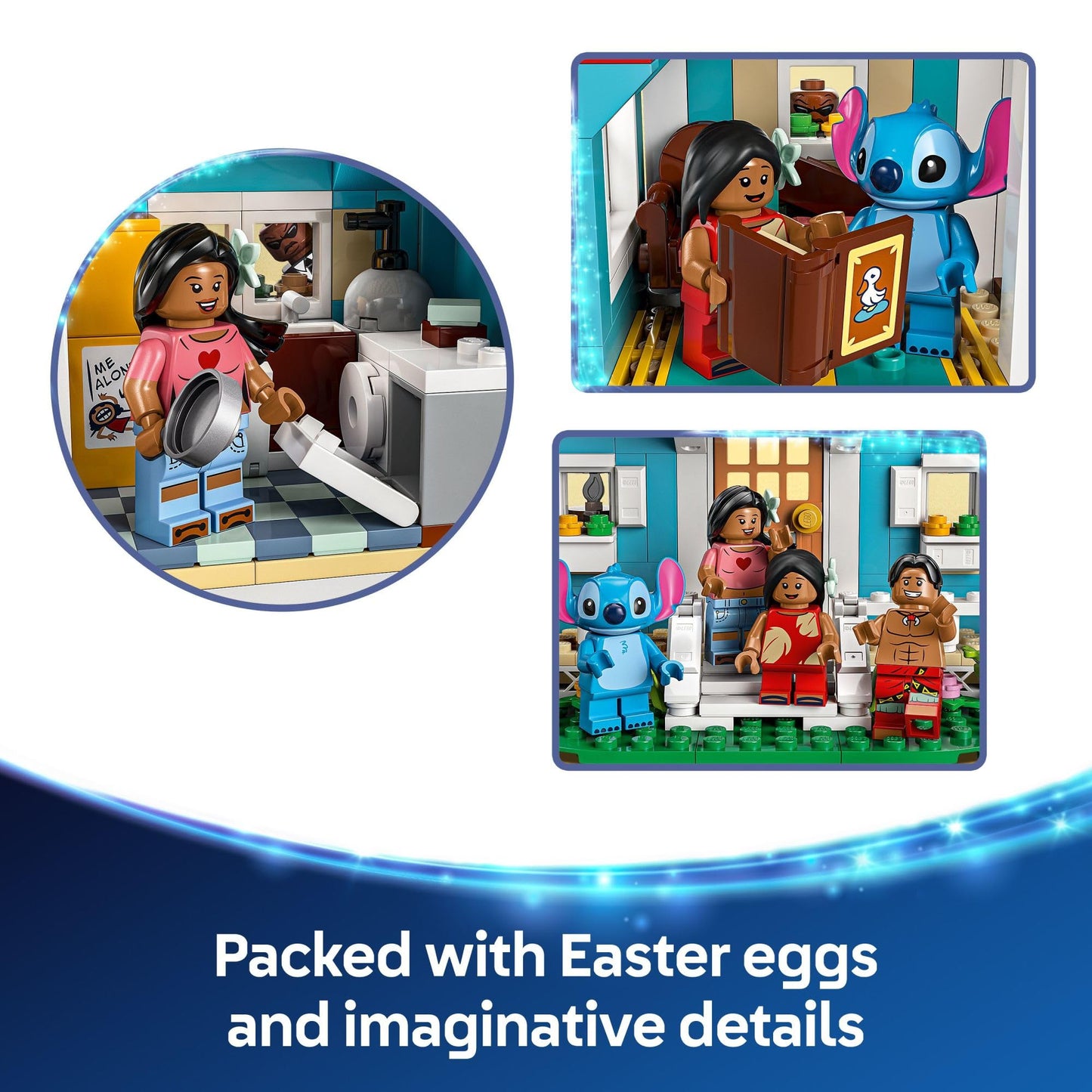 LEGO Disney Lilo and Stitch Beach House Toy - Building Playset for Kids, Girls and Boys, Ages 9+ - Includes 5 Minifigures - Disney Gift Idea for Fans