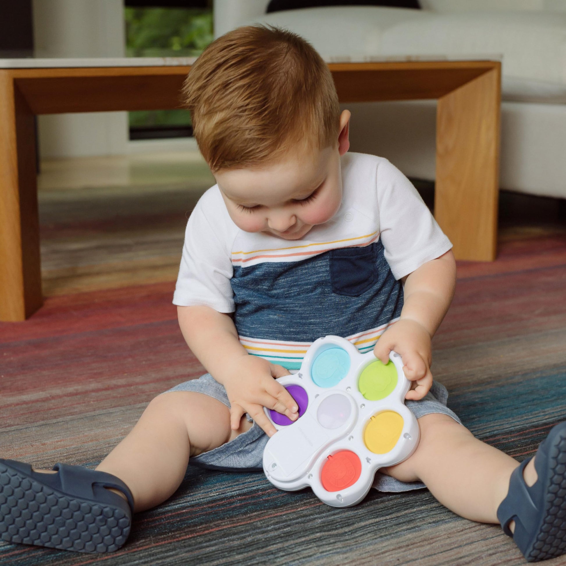 Chuckle & Roar Pop It Board, Bilingual Toddler Learning Toy, Quiet Mode